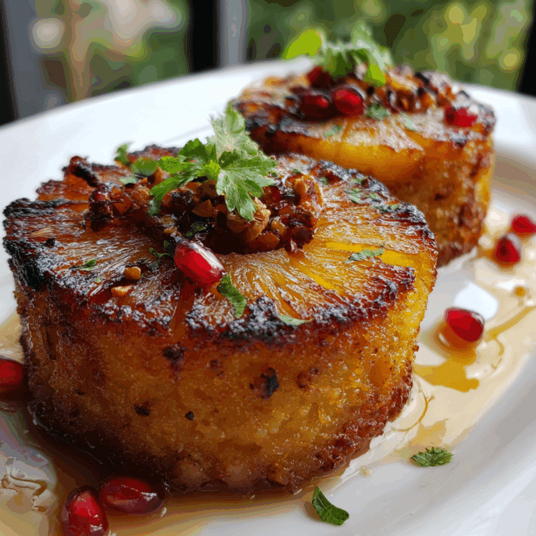 Grilled Pineapple Upside Down Cakes