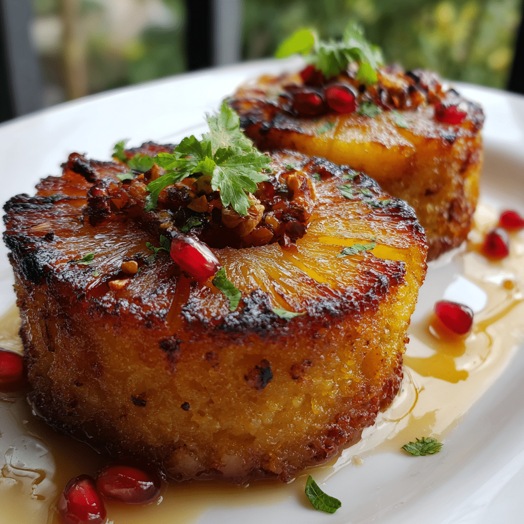 Grilled Pineapple Upside Down Cakes