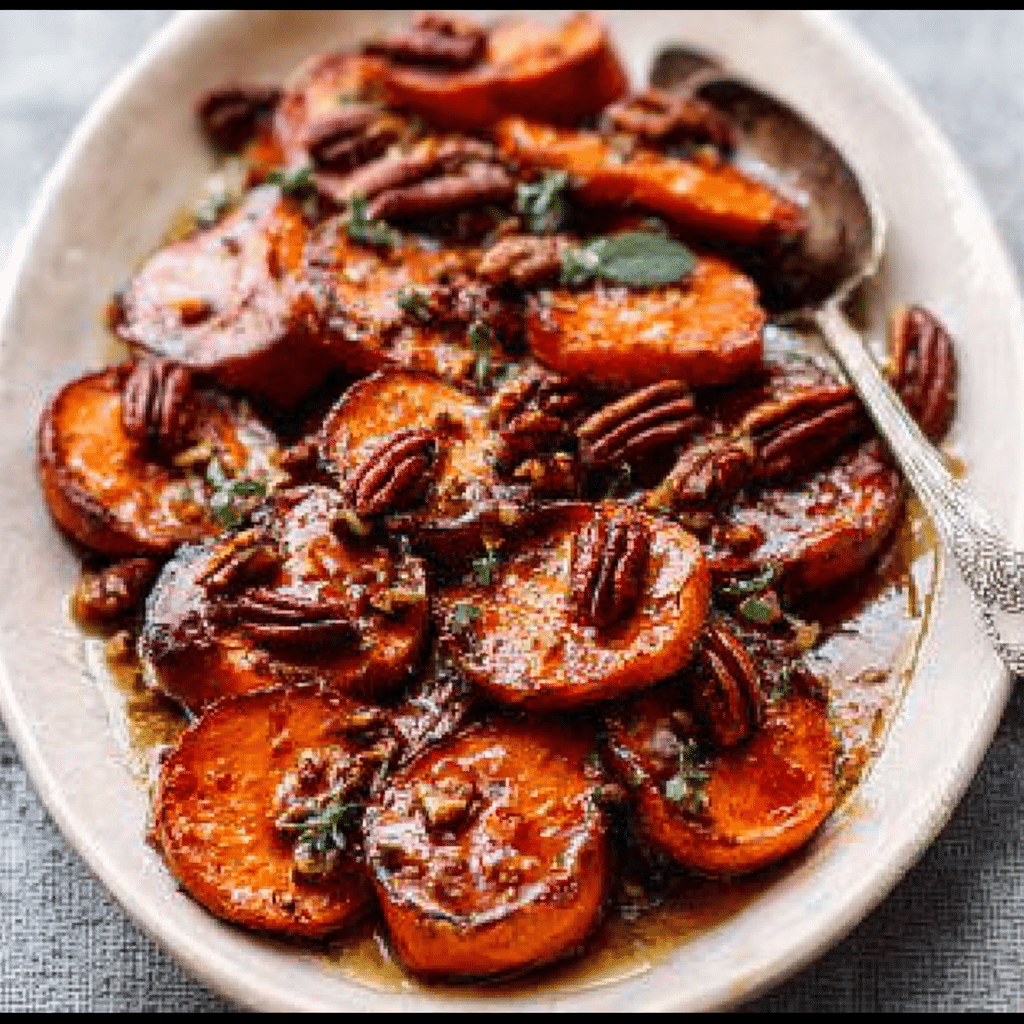 Maple Pecan Roasted Sweet Potatoes