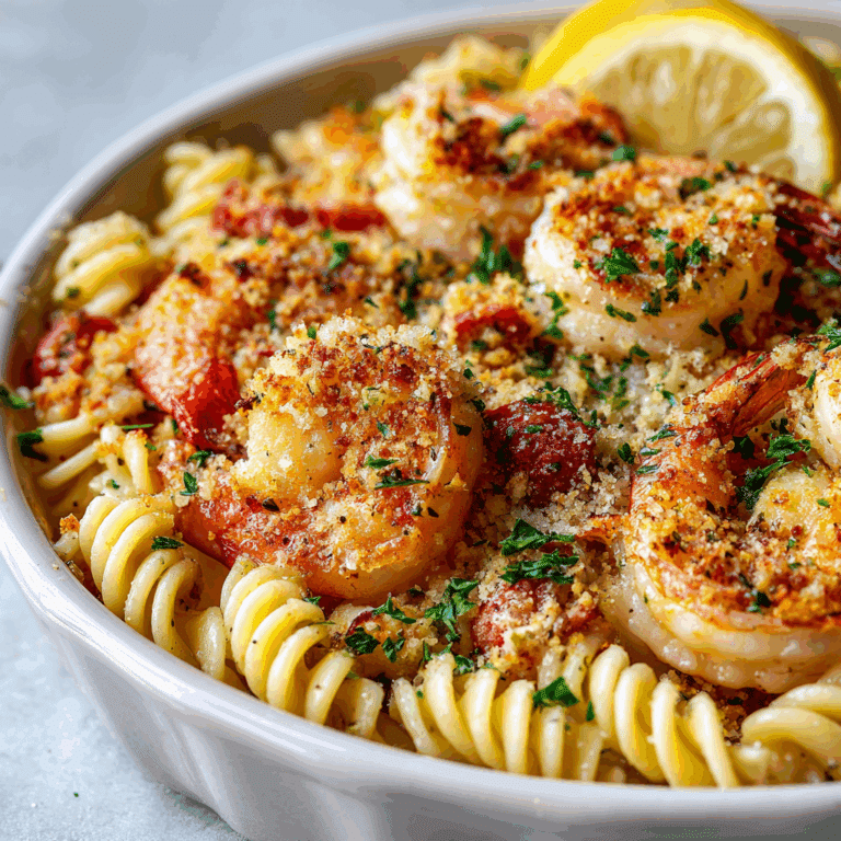 One-Pan Shrimp Scampi Pasta Bake
