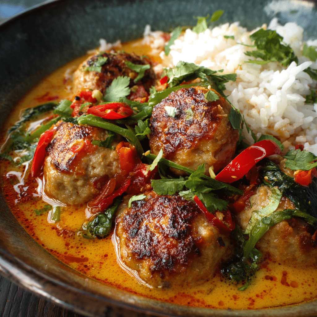 Thai Chicken Meatball Curry