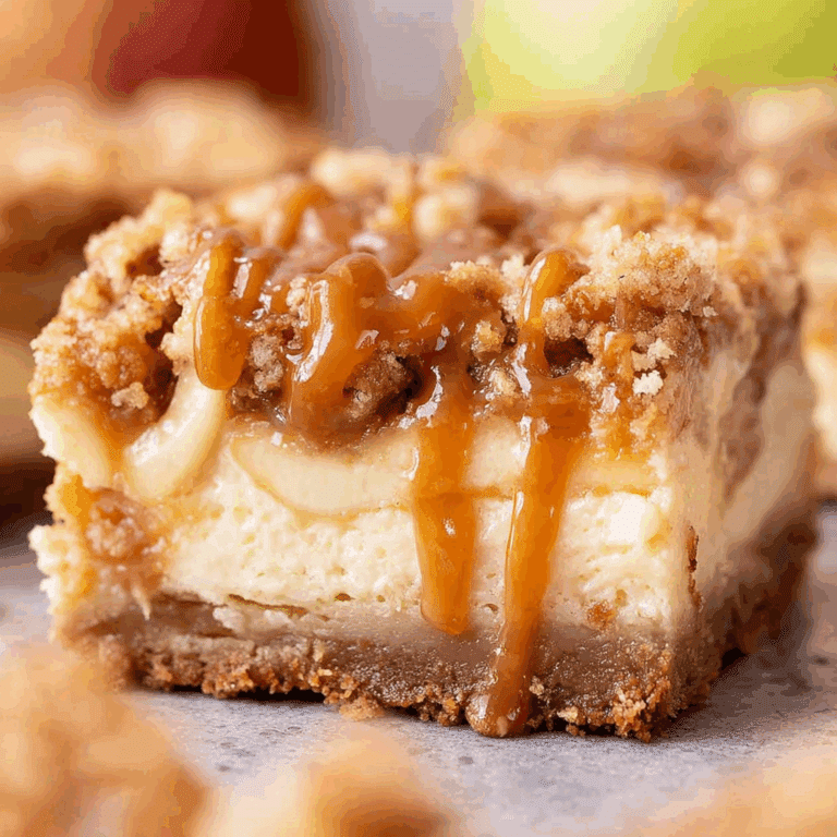 Caramel Apple Cheesecake Bars