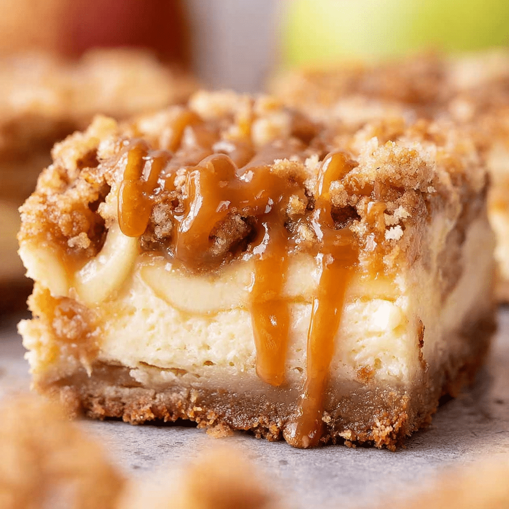 Caramel Apple Cheesecake Bars