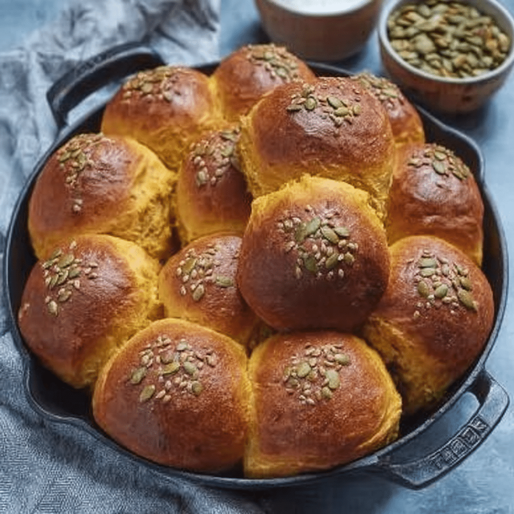 Honey Pumpkin Dinner Rolls