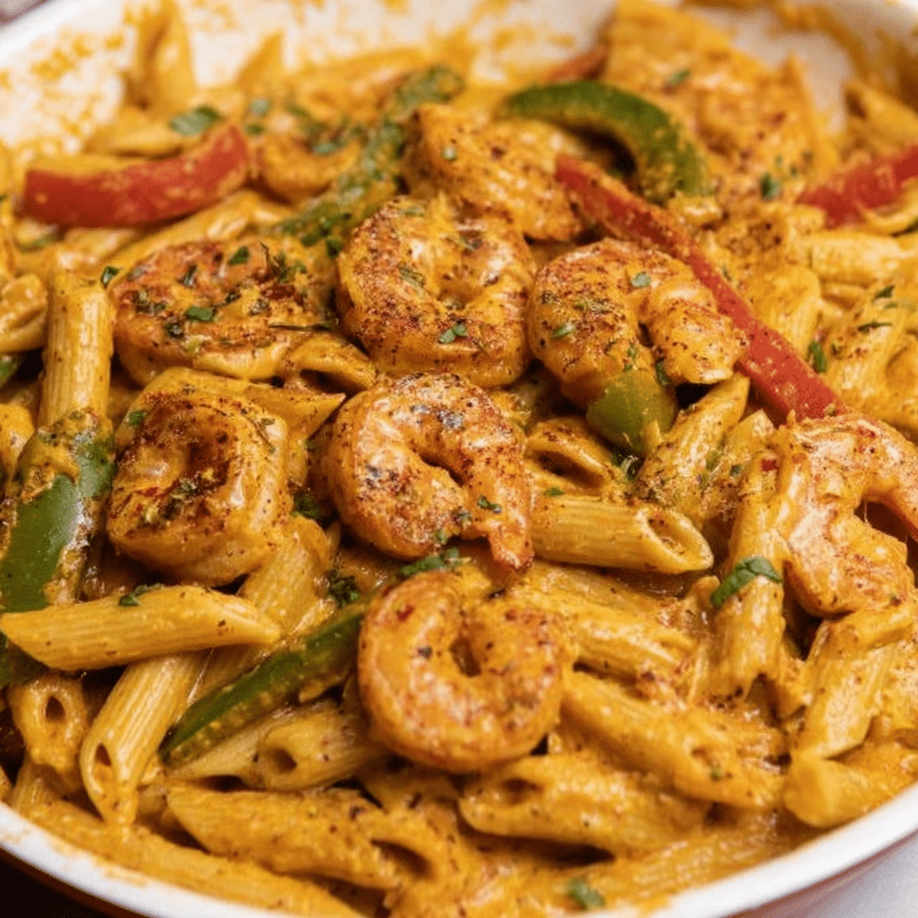 Jamaican Shrimp Pasta with Coconut Lime Sauce