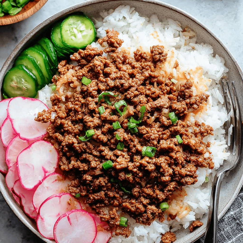 Korean Ground Beef Bowl