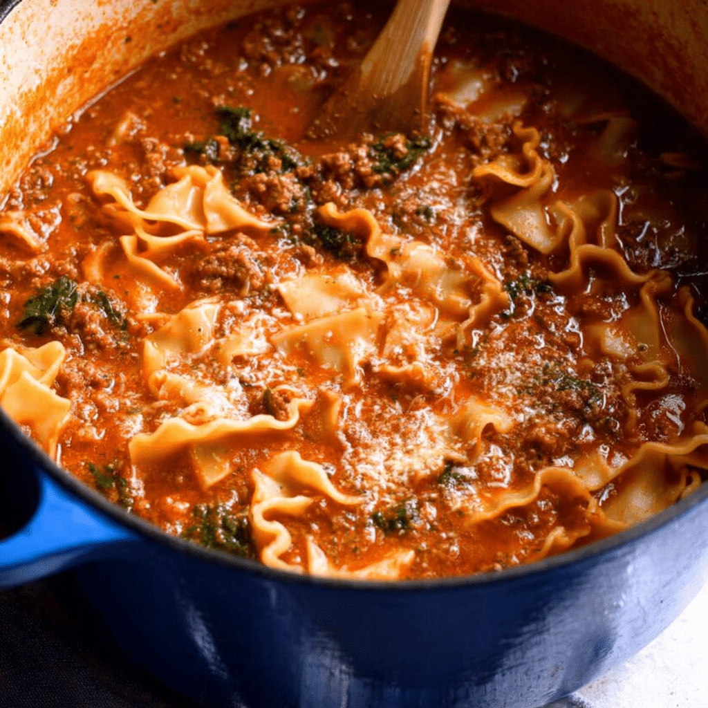 One Pot Lasagna Soup