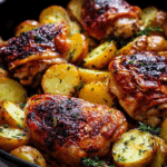 Oven Roasted Chicken Thighs with Potatoes