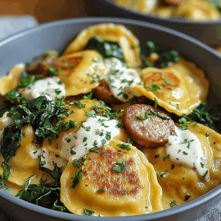 Pierogi and Turkey Sausage Skillet