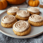 Soft Pumpkin Cookies with Cinnamon Frosting