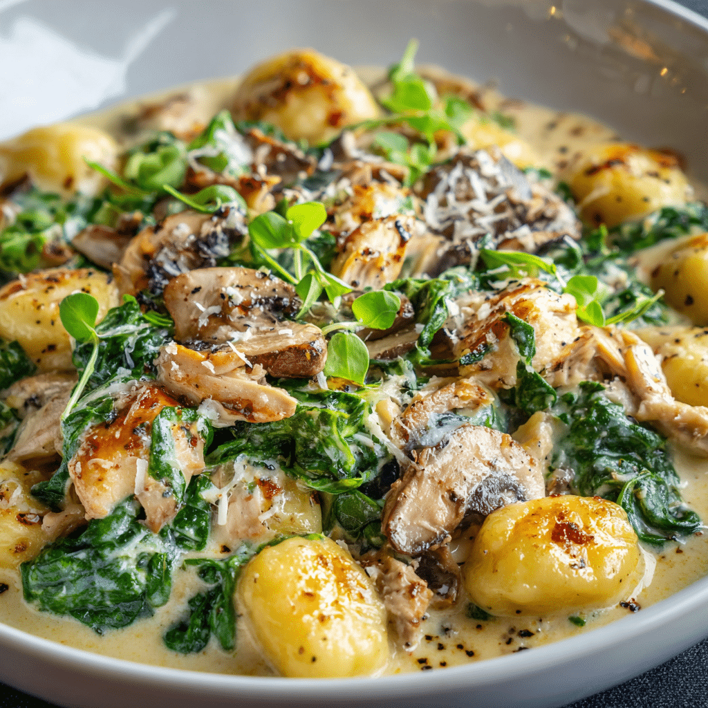 Spinach and Mushroom Gnocchi