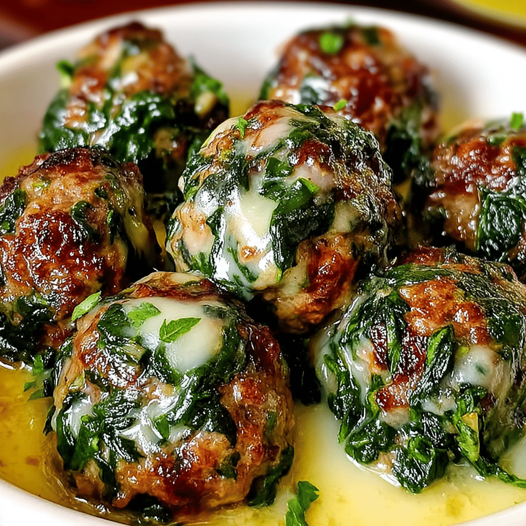 Spinach Garlic Meatballs