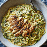 Zucchini Noodle Chicken Alfredo
